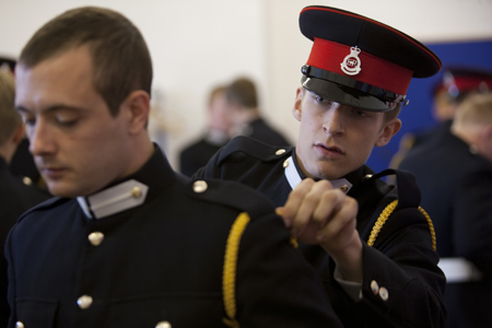 Officer Cadets Doak (left) and Thompson in Icon Films' "Sandhurst" Officer Cadets Doak (left) and Thompson in Icon Films' "Sandhurst"