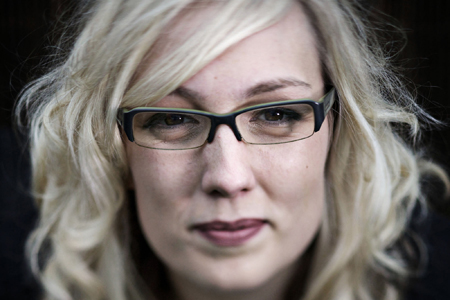 Headshots of Charlotte Cook, in London, 20 Sept 2011. (John D McHugh)