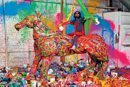 Artist 'Mr Brainwash' in the series "A Day In The Life" Artist 'Mr Brainwash' in the series "A Day In The Life"