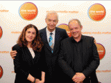 One World Media Winners Jon Snow, Zoe Sale, Callum Macrae