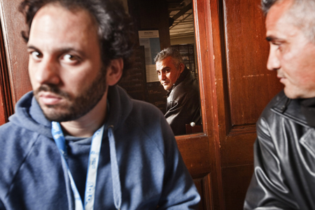 Guy Davidi (left) and Emad Burnat (right) Guy Davidi (left) and Emad Burnat (right)