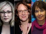 Charlotte Cook (left), Janet Pierson (center) and Kim Longinotto (right)