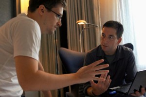 Edward Snowden (left) and Glenn Greenwald in "Citizenfour"